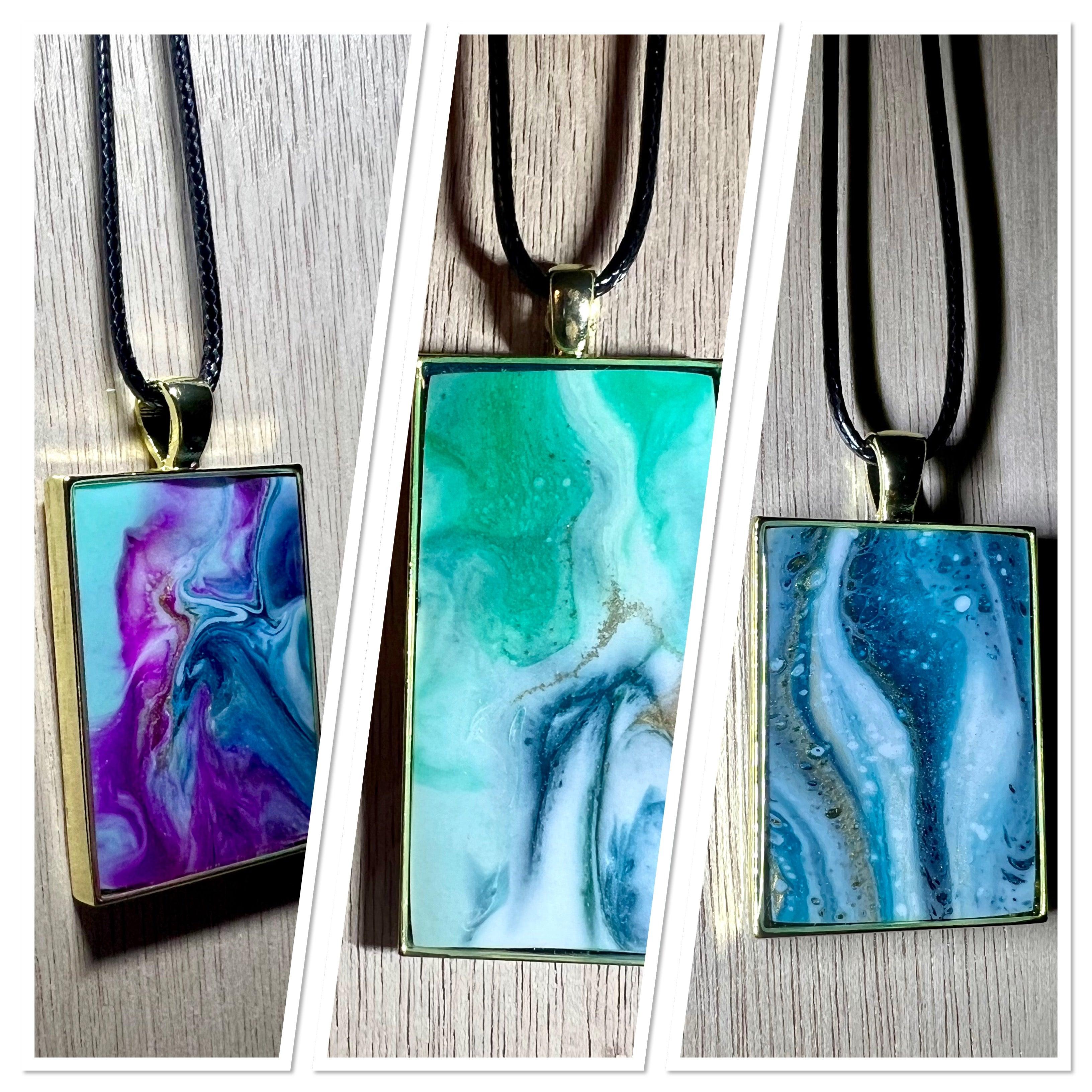 Resin Pendant necklaces