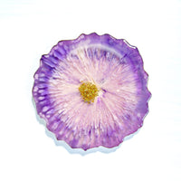 Amethyst Glow Agate Resin Coaster