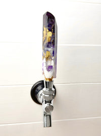 Amethyst Pour Crystal-Shaped Resin Beer Tap Handle