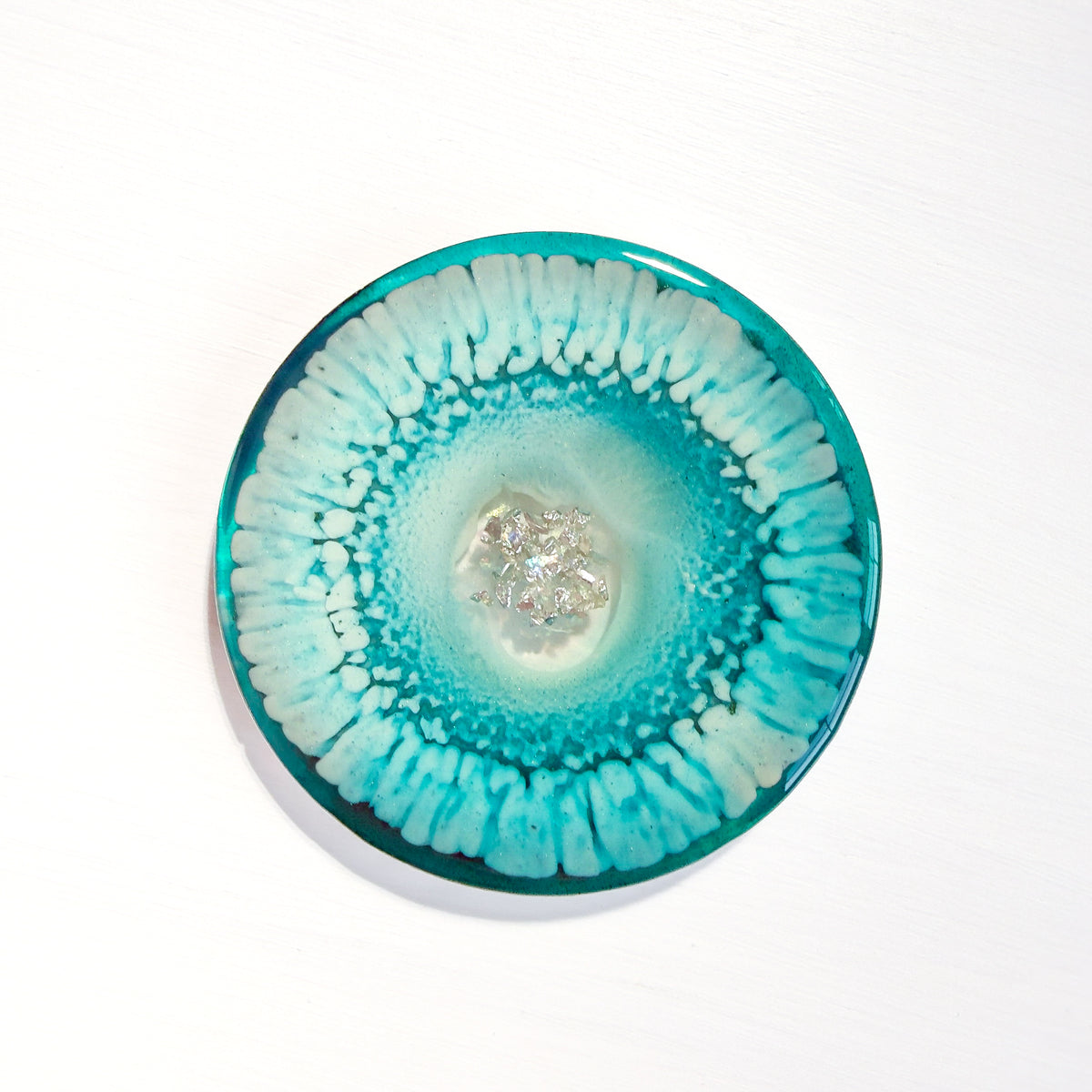 Aqua Halo Resin Coaster