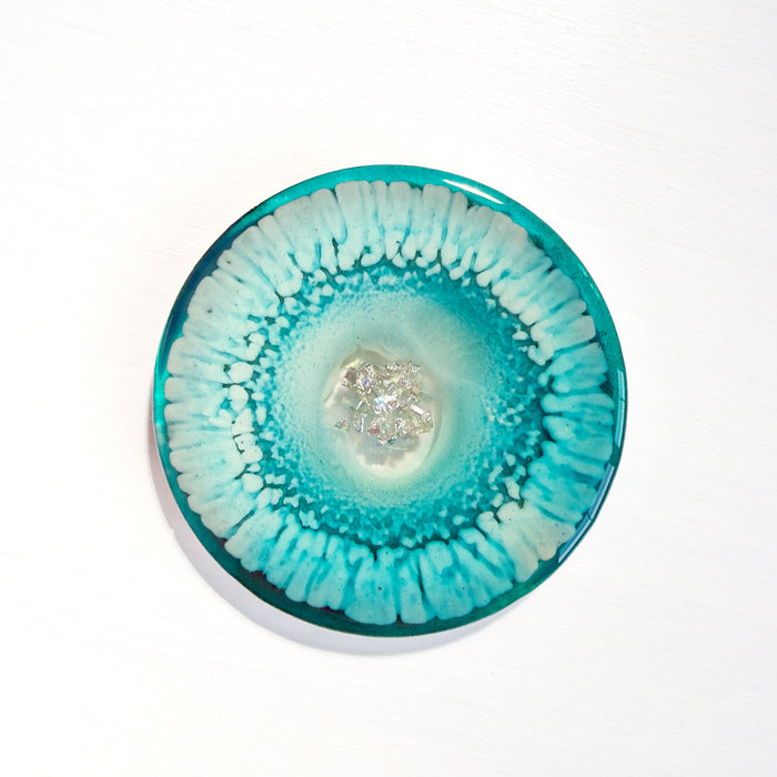 Aqua Halo Resin Coaster
