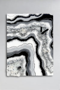 Obsidian Dreams Resin Geode Painting- 18" x 24"