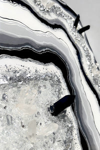 Obsidian Dreams Resin Geode Painting- 18" x 24"