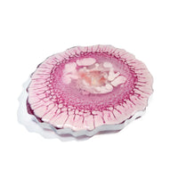 Blush Bloom Agate Resin Coaster