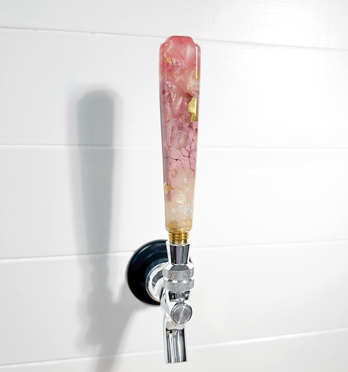Blush Quartz Glow Classic-Shaped Resin Beer Tap Handle