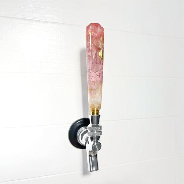 Blush Quartz Glow Classic-Shaped Resin Beer Tap Handle