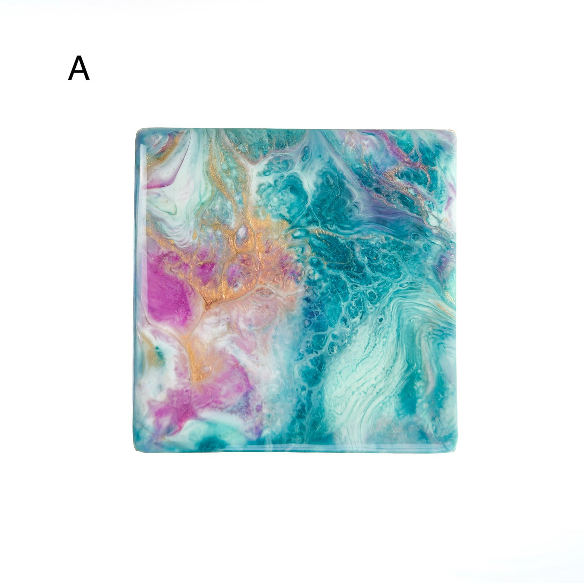 Coastal Luxe Ceramic Tile Resin Coaster