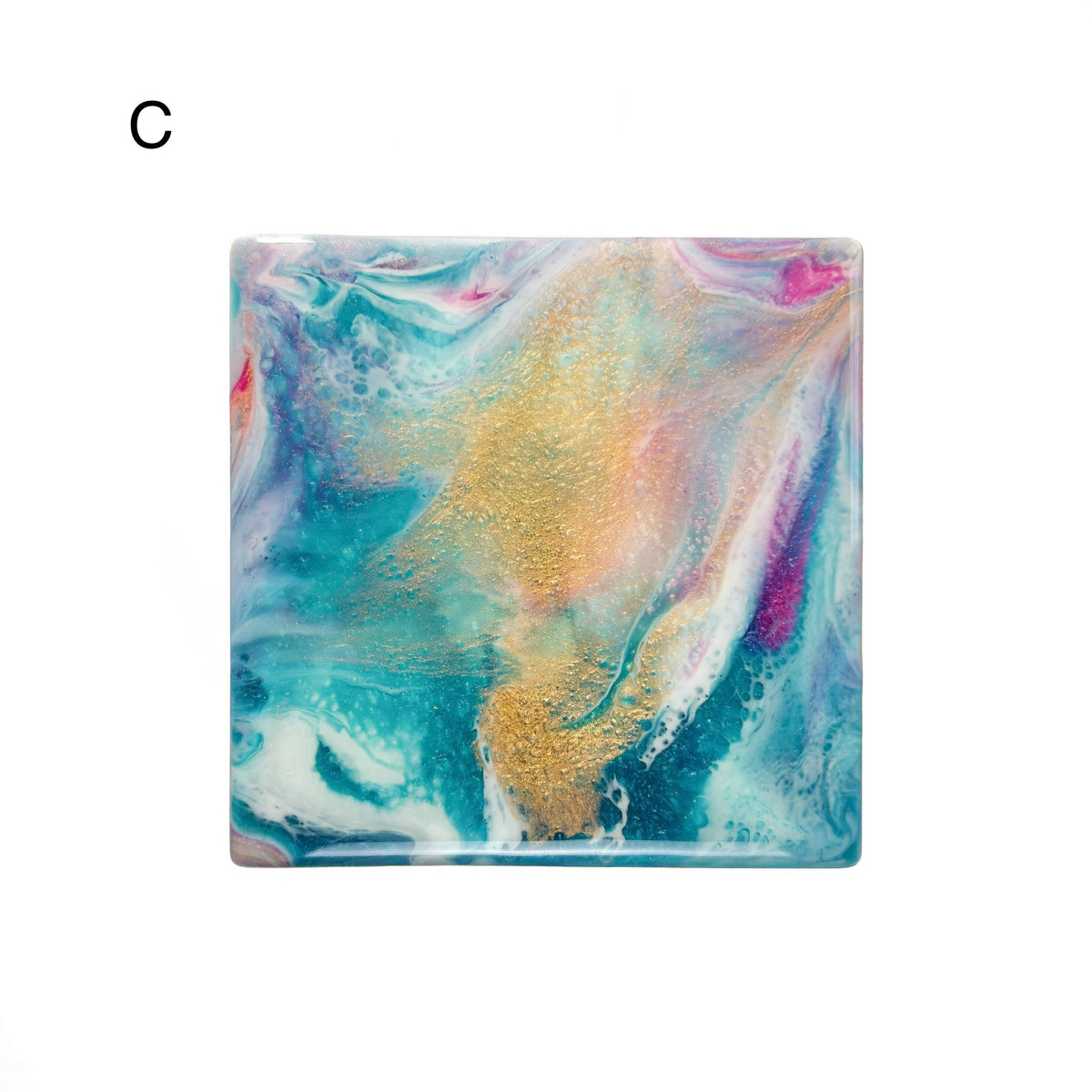 Coastal Luxe Ceramic Tile Resin Coaster
