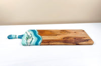Coastal Serenity Resin Geode Charcuterie Tray