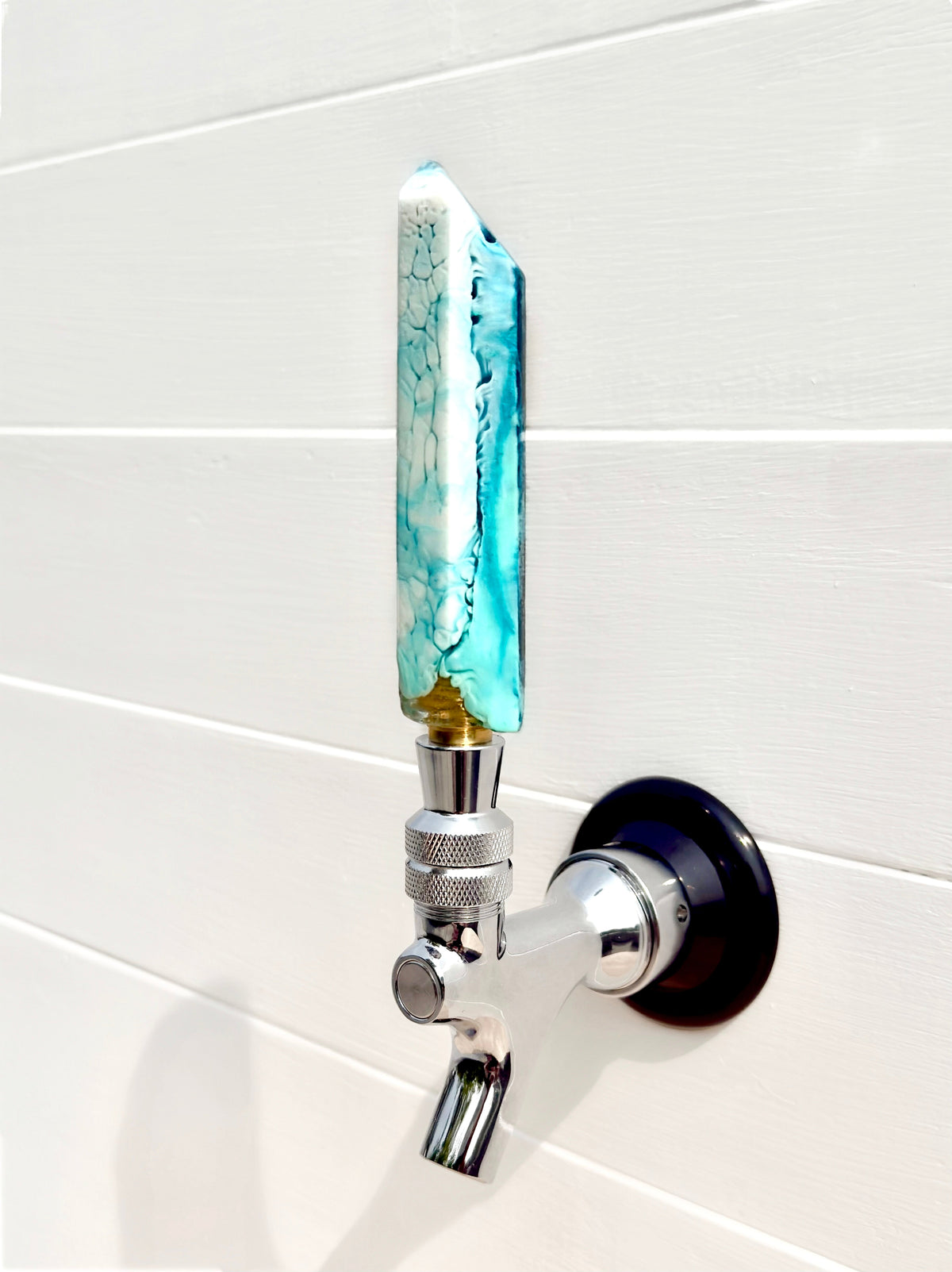 Coastal Frost Crystal-Shaped Resin Beer Tap Handle