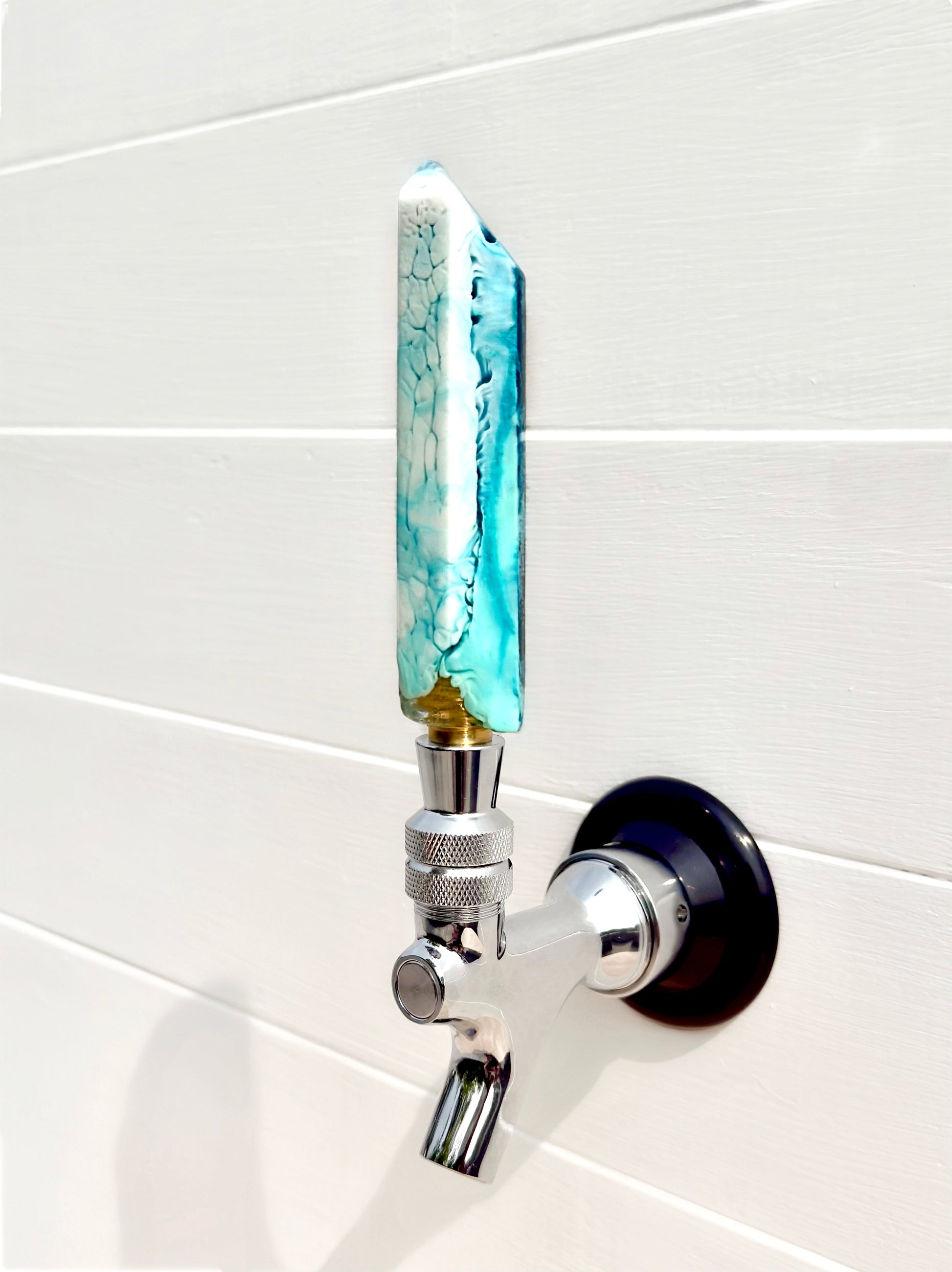 Coastal Frost Crystal-Shaped Resin Beer Tap Handle