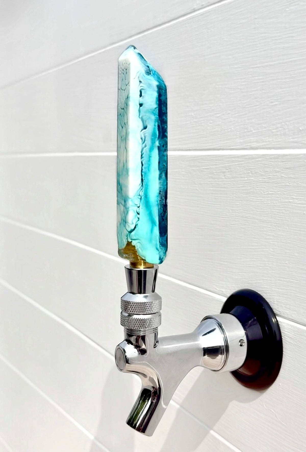 Coastal Frost Crystal-Shaped Resin Beer Tap Handle