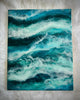 Crashing waves resin painting