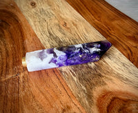 Purple and Gold Crystal- Shaped Beer Tap Handle