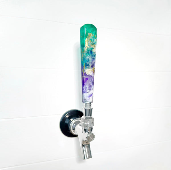 Fluorite Veil Classic-Shaped Resin Beer Tap Handle
