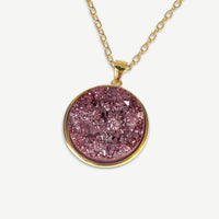 Gilded Berry Druzy Resin Necklace | Gold Plated Sterling Silver