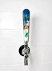 Handmade resin beer tap handle in deep teal, mint, white, and earthy bronze