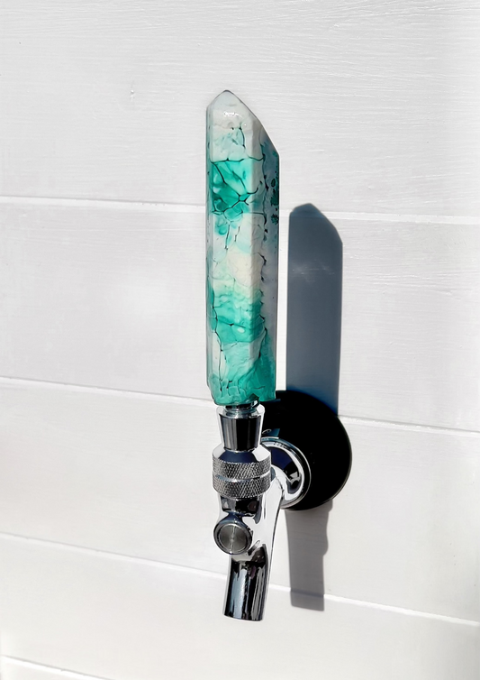 Aqua Cascade Crystal-Shaped Beer Tap Handle