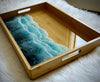 Large Resin Beach Waves Serving Tray