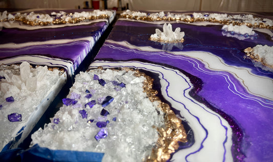 Custom-Made Resin Geode Paintings