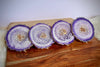 Purple and Lavender-Pearl Agate-Shaped Casted Resin Coaster Set