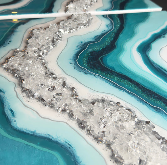 Custom-Made Resin Geode Paintings