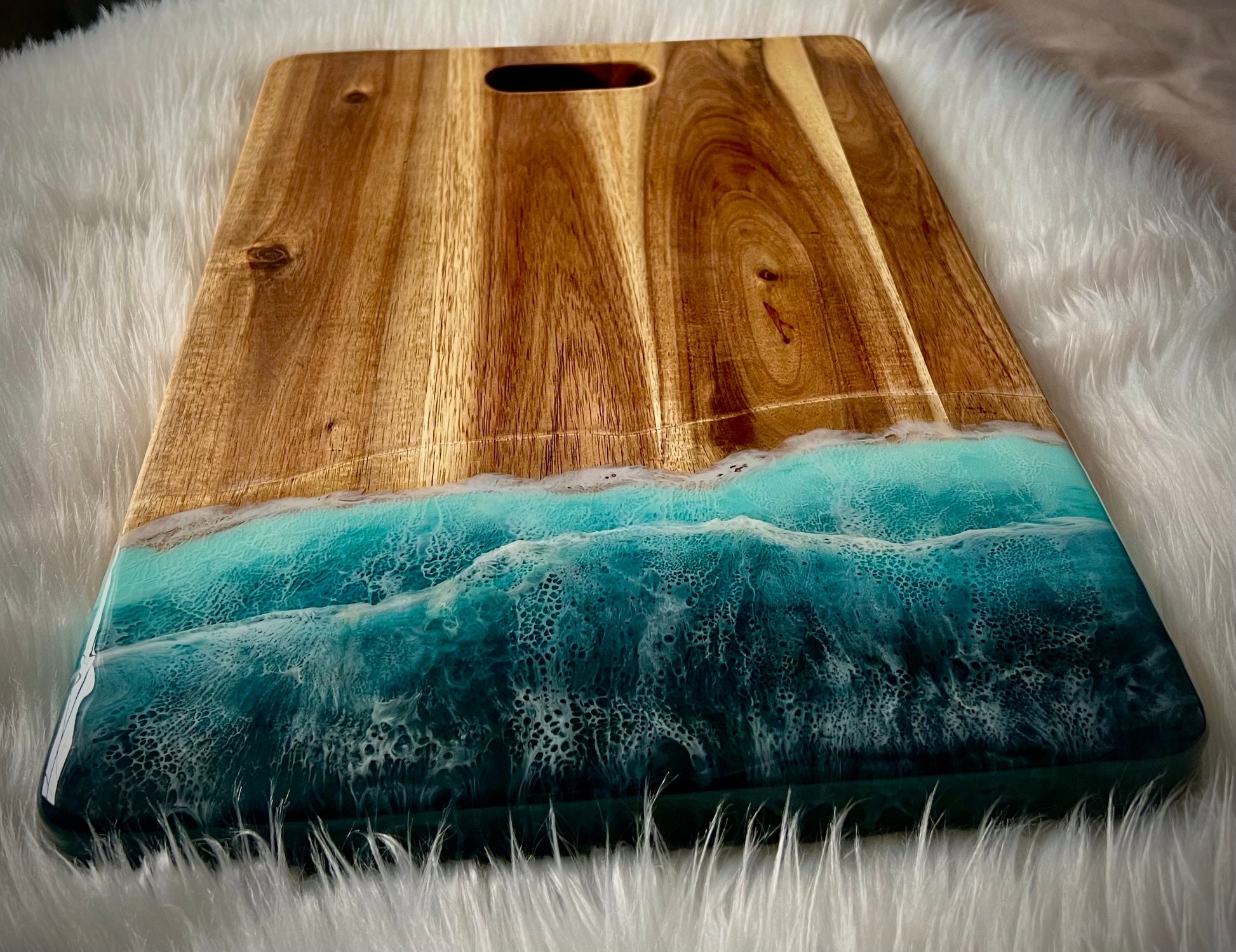 Resin Beach Waves Large Charcuterie Tray