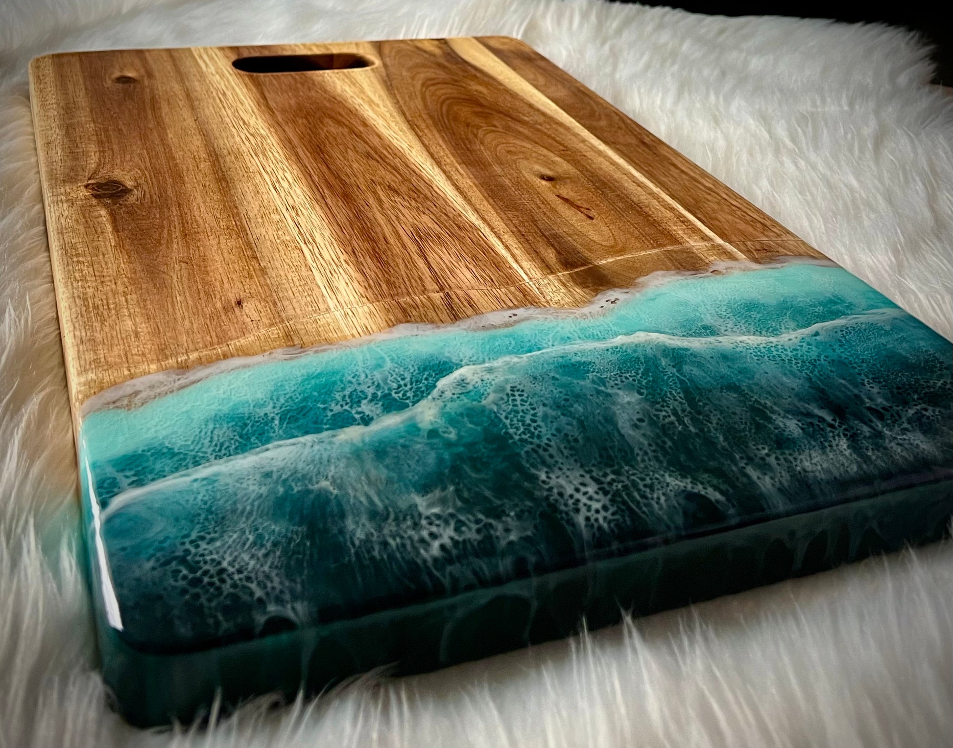 Resin Beach Waves Large Charcuterie Tray