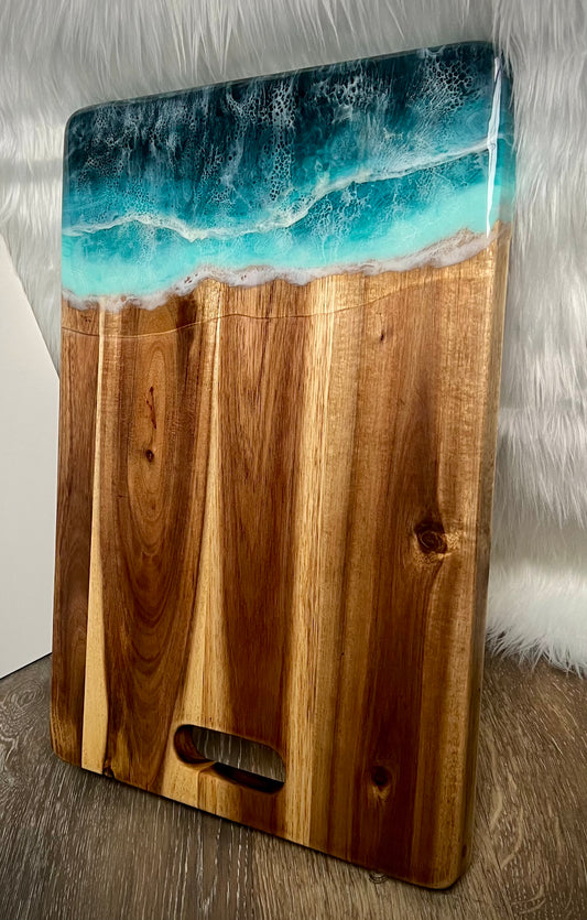 Resin Beach Waves Large Charcuterie Tray