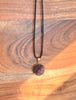 Deep Purple Druzy Resin Necklace | Gold