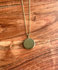 Turquoise-Blue Druzy Resin Necklace- Gold Vermeil Chain and Pendant Tray