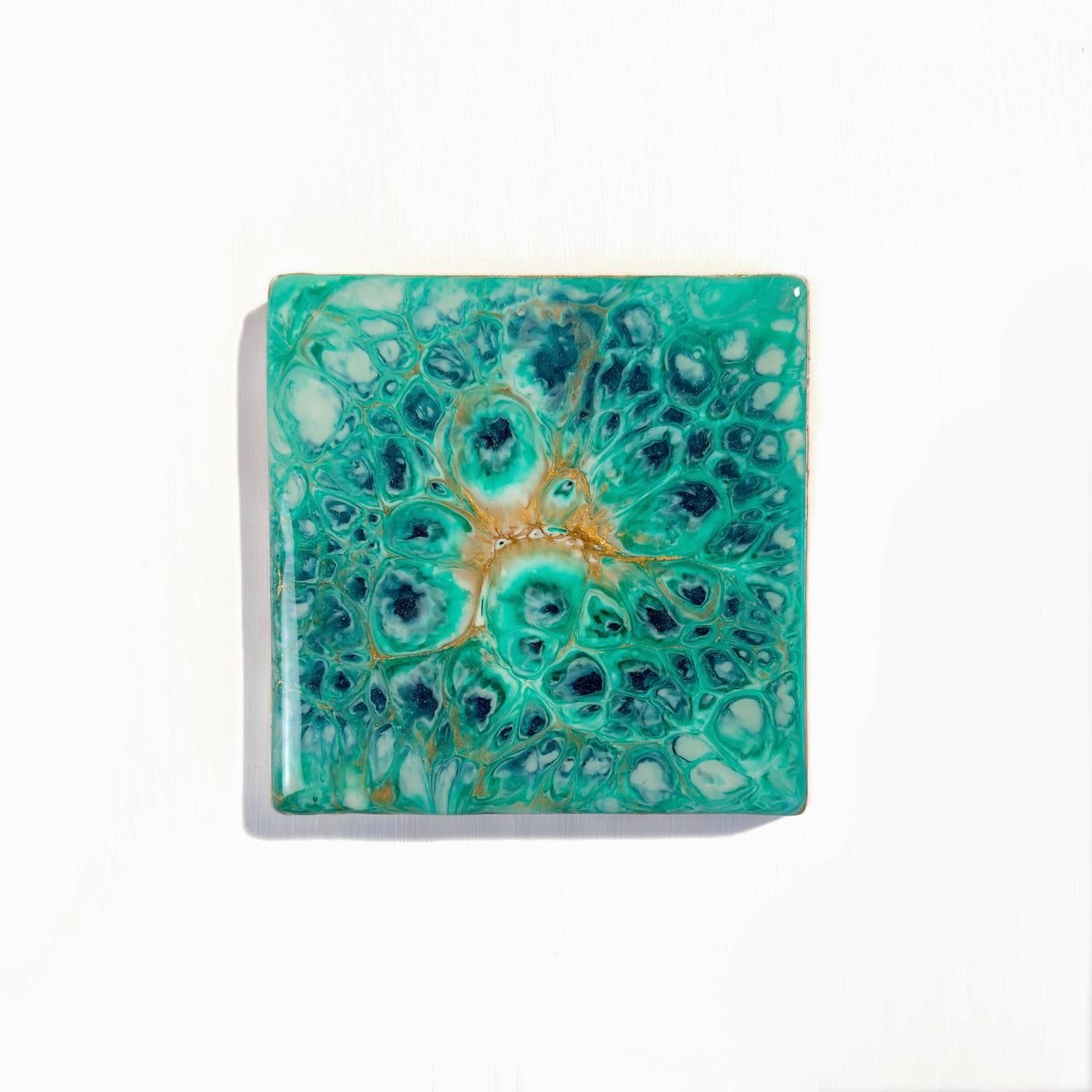 Jade Mosaic Ceramic Tile Coaster