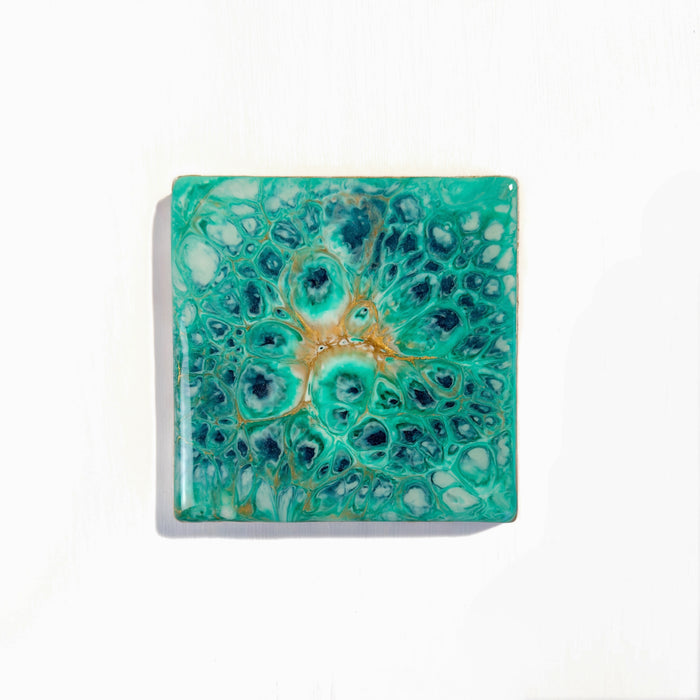 Jade Mosaic Ceramic Tile Coaster