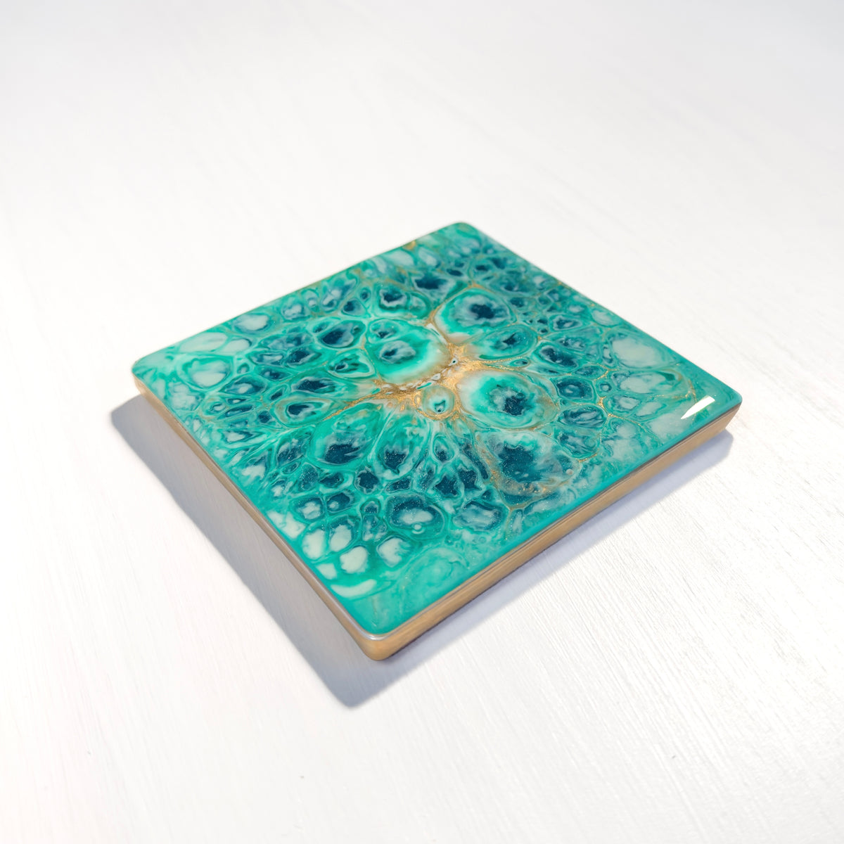 Jade Mosaic Ceramic Tile Coaster