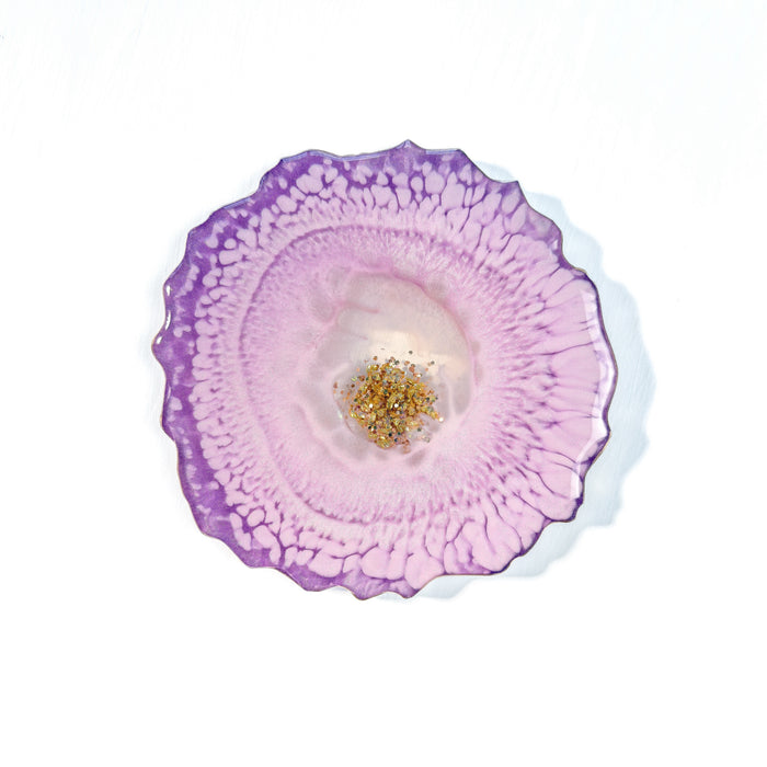 Lavender Blossom Agate Coaster