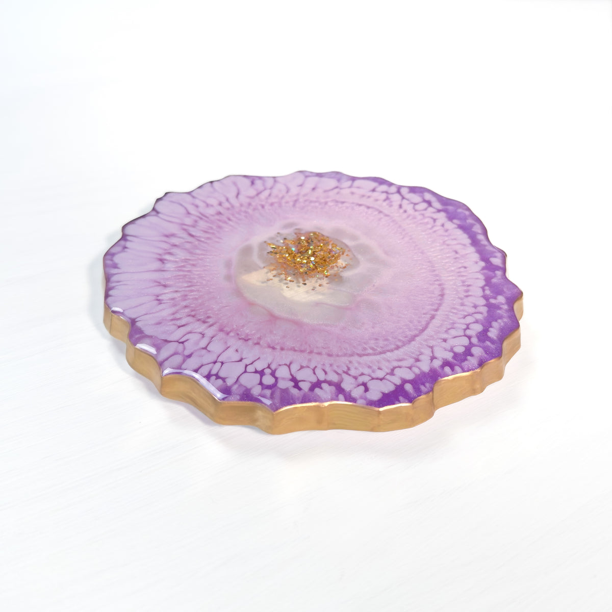 Lavender Blossom Agate Coaster