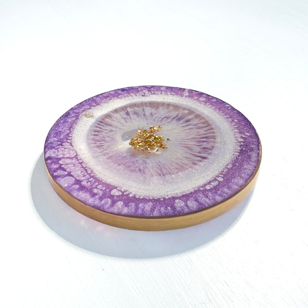 Lavender Frost Resin Coaster