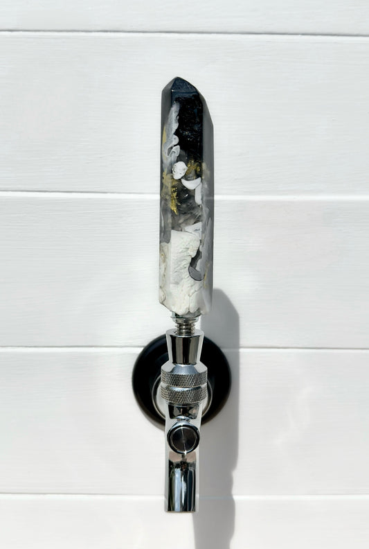 Onyx Flow Crystal-Shaped Resin Beer Tap Handle