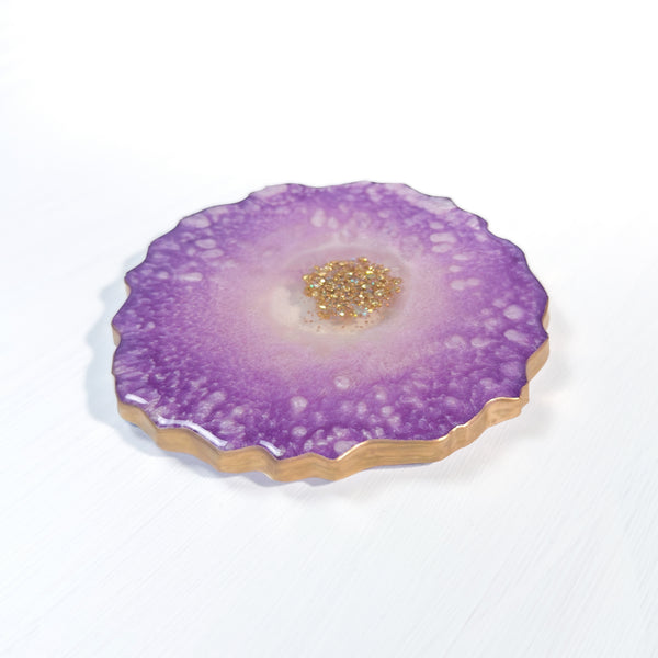 Orchid Glow Agate Coaster