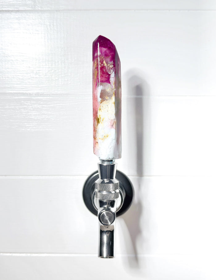 Mulberry Aura Crystal-Shaped Resin Beer Tap Handle