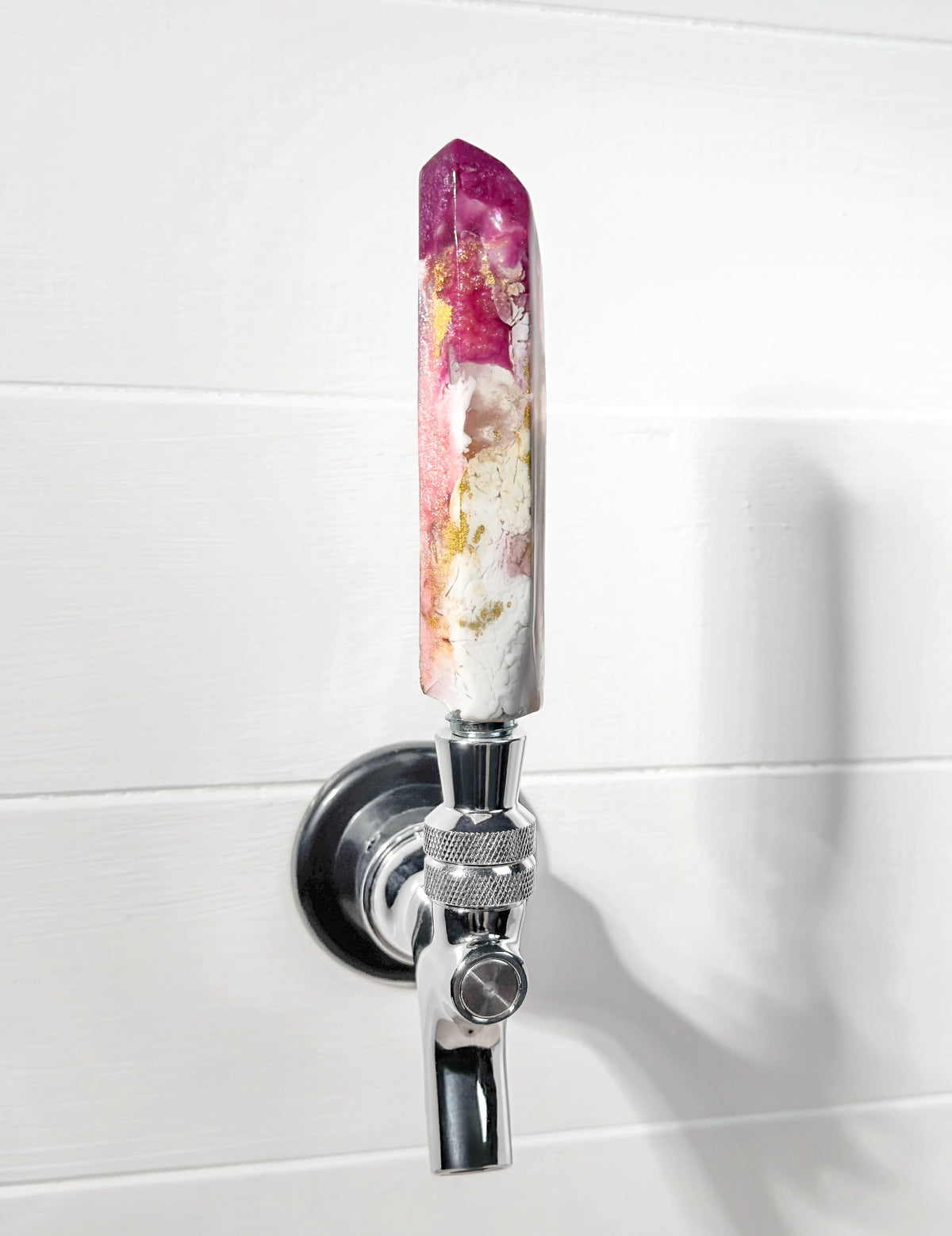 Mulberry Aura Crystal-Shaped Resin Beer Tap Handle
