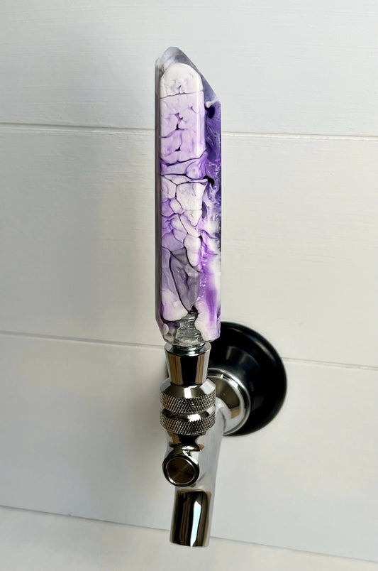 Purple Crystal-Shaped Beer Tap Handle