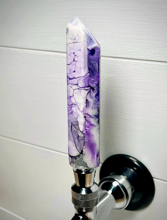 Purple Crystal-Shaped Beer Tap Handle