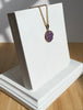 Purple Druzy Resin Necklace | Gold