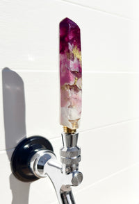 Rosé Quartz Luxe Crystal-Shaped Resin Beer Tap Handle
