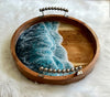 Resin Beach Waves Tray- Round