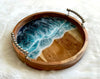 Resin Beach Waves Tray- Round