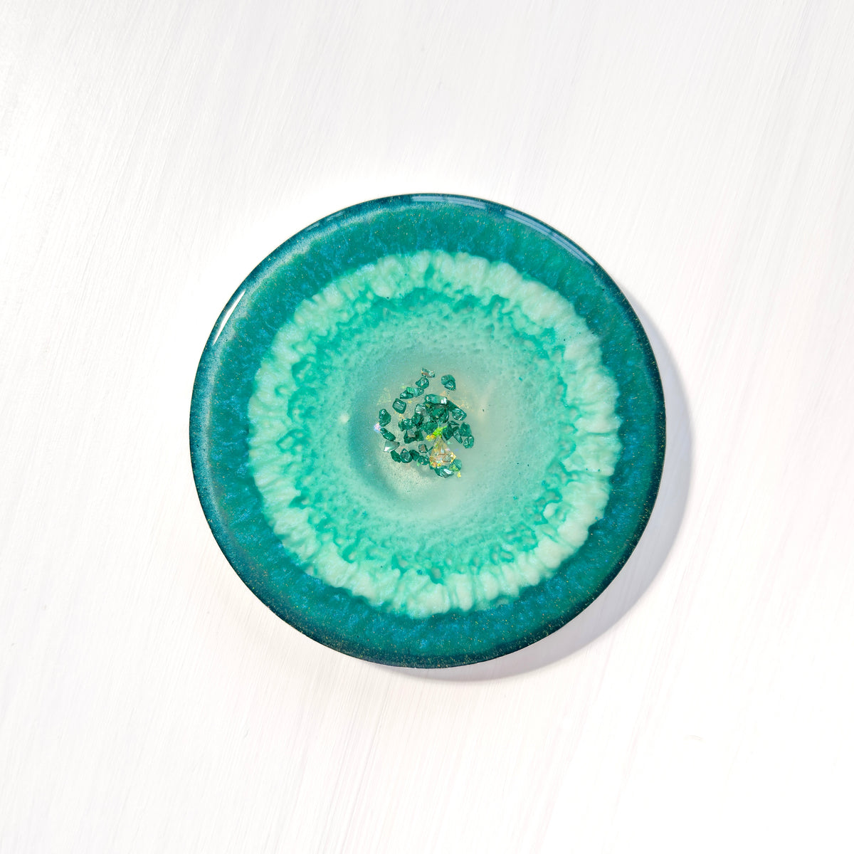Sea Glass Lagoon Resin Coaster