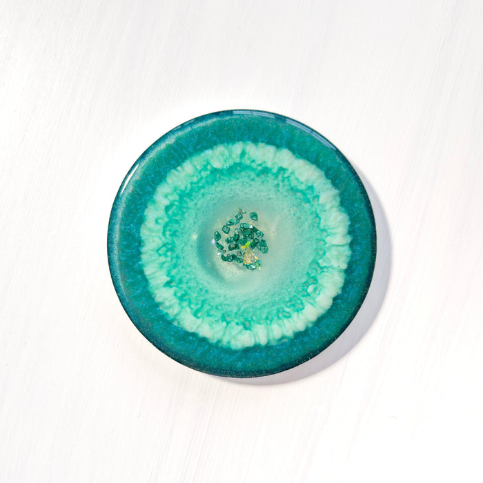 Sea Glass Lagoon Resin Coaster
