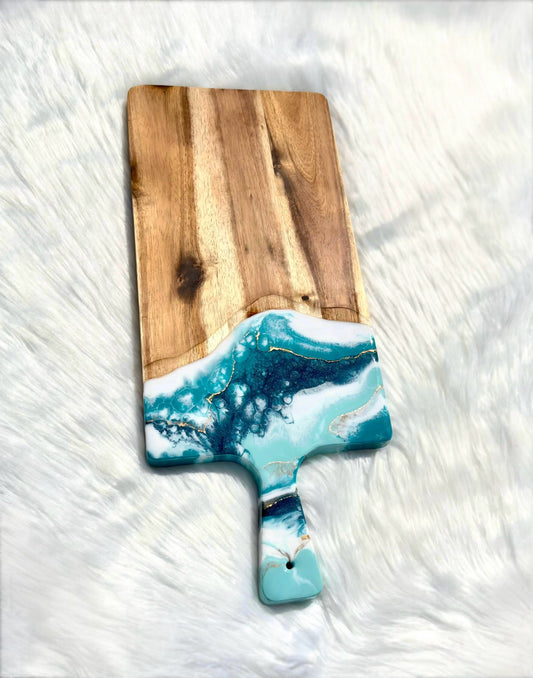 Ocean's Edge Resin Charcuterie Tray